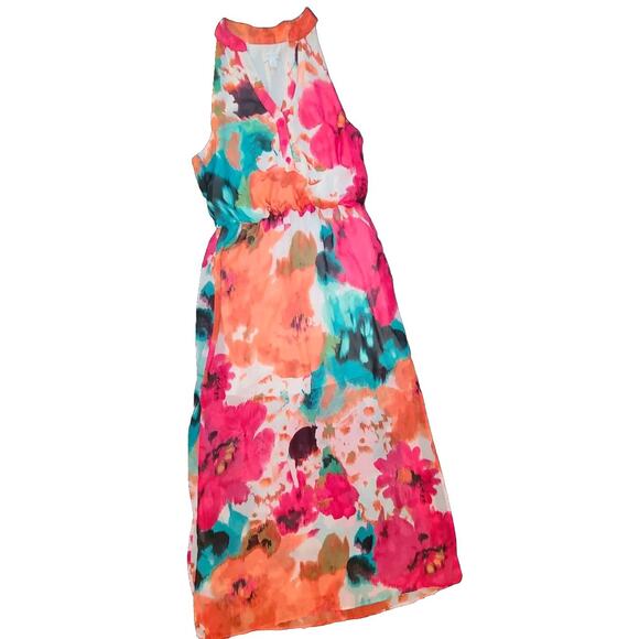 Bisou Bisou Women's 10 Halter Tank Sleeveless Maxi Half Sheer Skirt - Picture 8 of 8